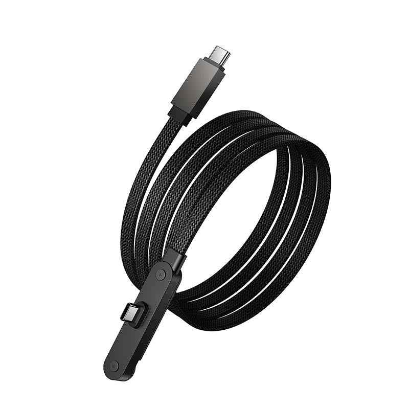 Uniqbuy For hoco U150 60W Type-C to Type-C Charging Cable with Stand, Cable Length: 1.2m(Black)