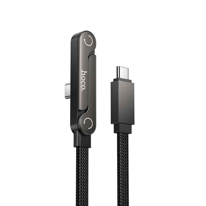 Uniqbuy For hoco U150 60W Type-C to Type-C Charging Cable with Stand, Cable Length: 1.2m(Black)