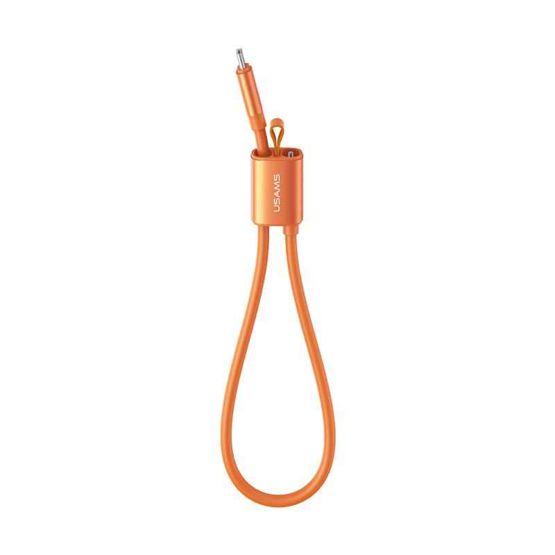 Uniqbuy For USAMS SJ784 U97 60W USB-C / Type-C to USB-C / Type-C Lanyard Fast Charging Data Cable, Length:30cm(Orange)