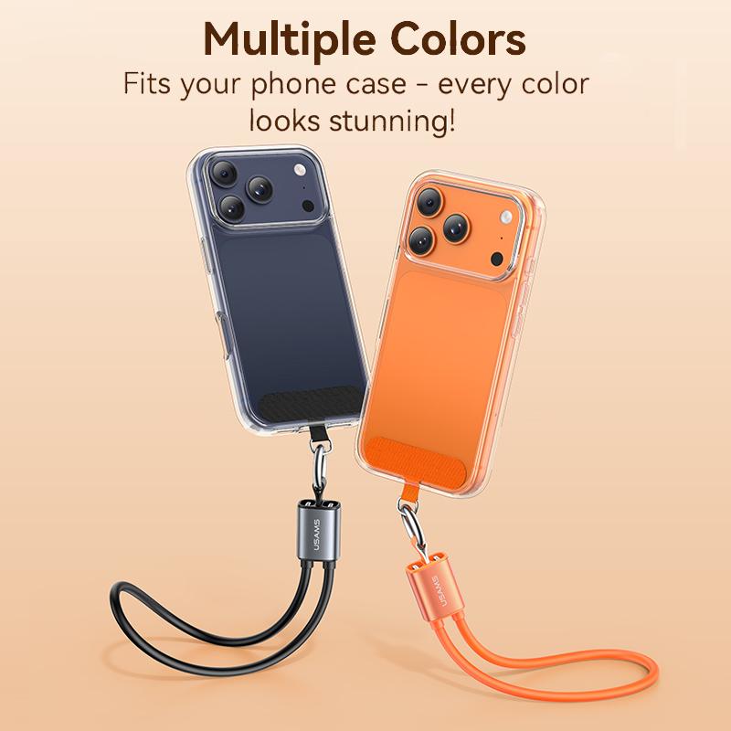 USAMS SJ784 U97 60W USB-C / Type-C to USB-C / Type-C Lanyard Fast Charging Data Cable, Length:30cm(Orange)