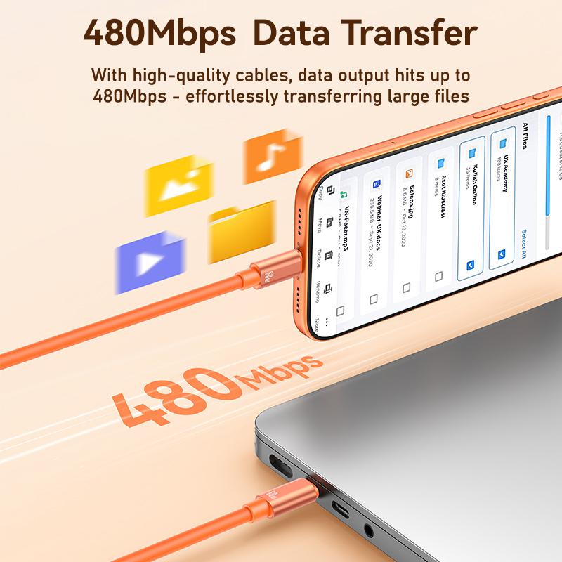 USAMS SJ784 U97 60W USB-C / Type-C to USB-C / Type-C Lanyard Fast Charging Data Cable, Length:30cm(Metal Gray)