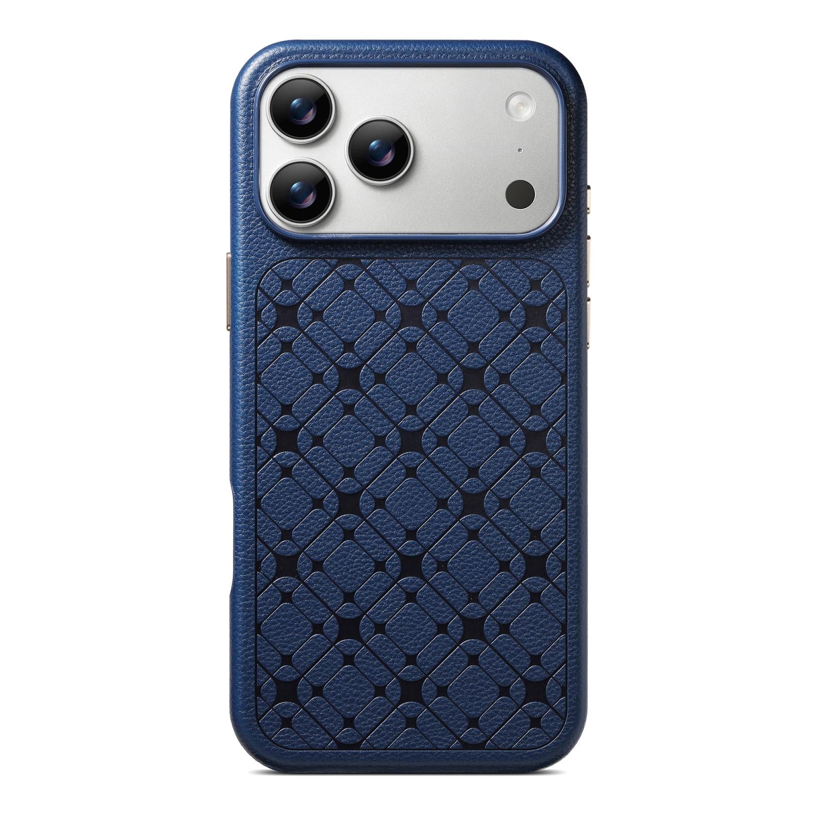 Compatible with iPhone 18 Pro & 17 Pro ESEBLE B2 Starlight Plaid Phone Case - Navy Blue