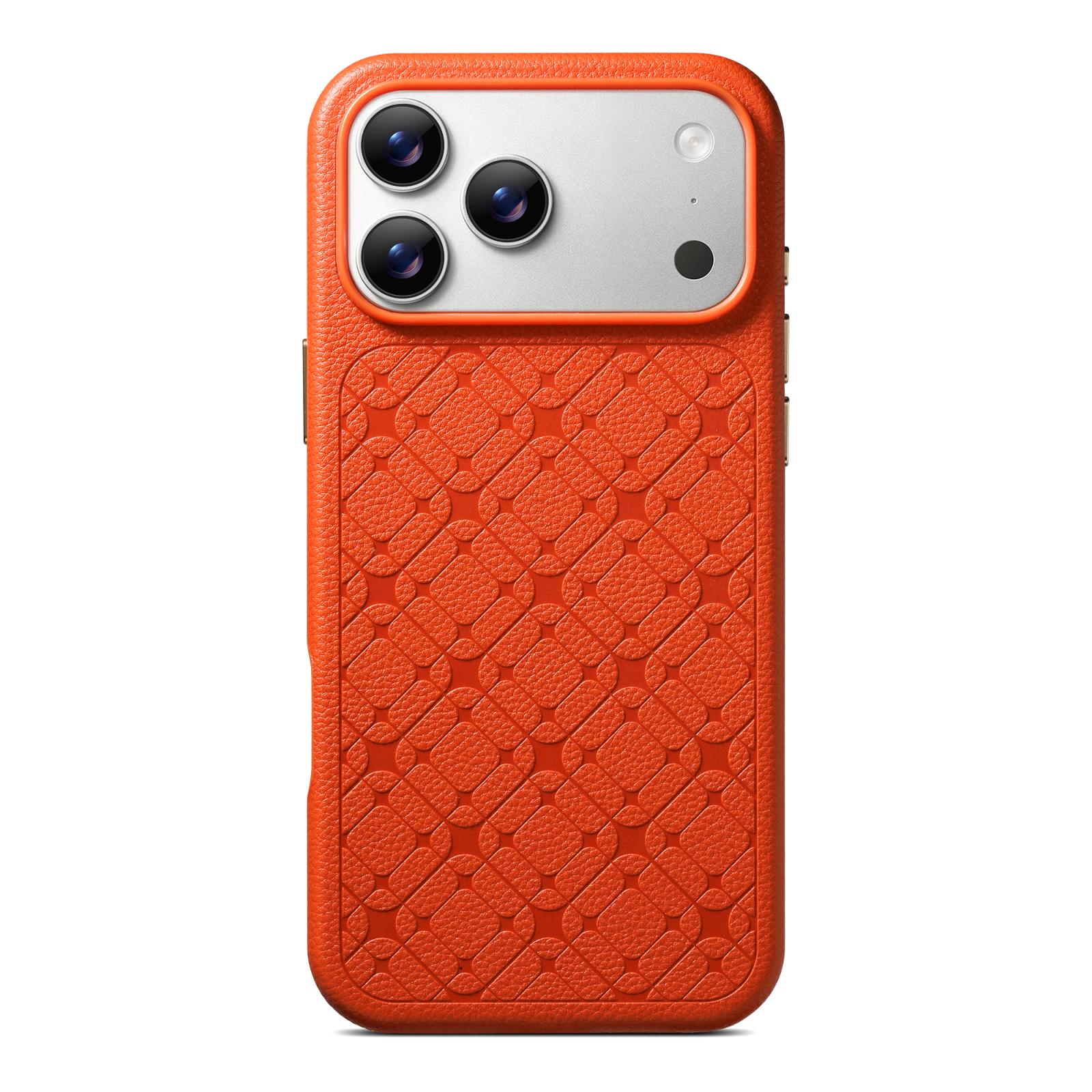 Compatible with iPhone 18 Pro & 17 Pro ESEBLE B2 Starlight Plaid Phone Case - Orange