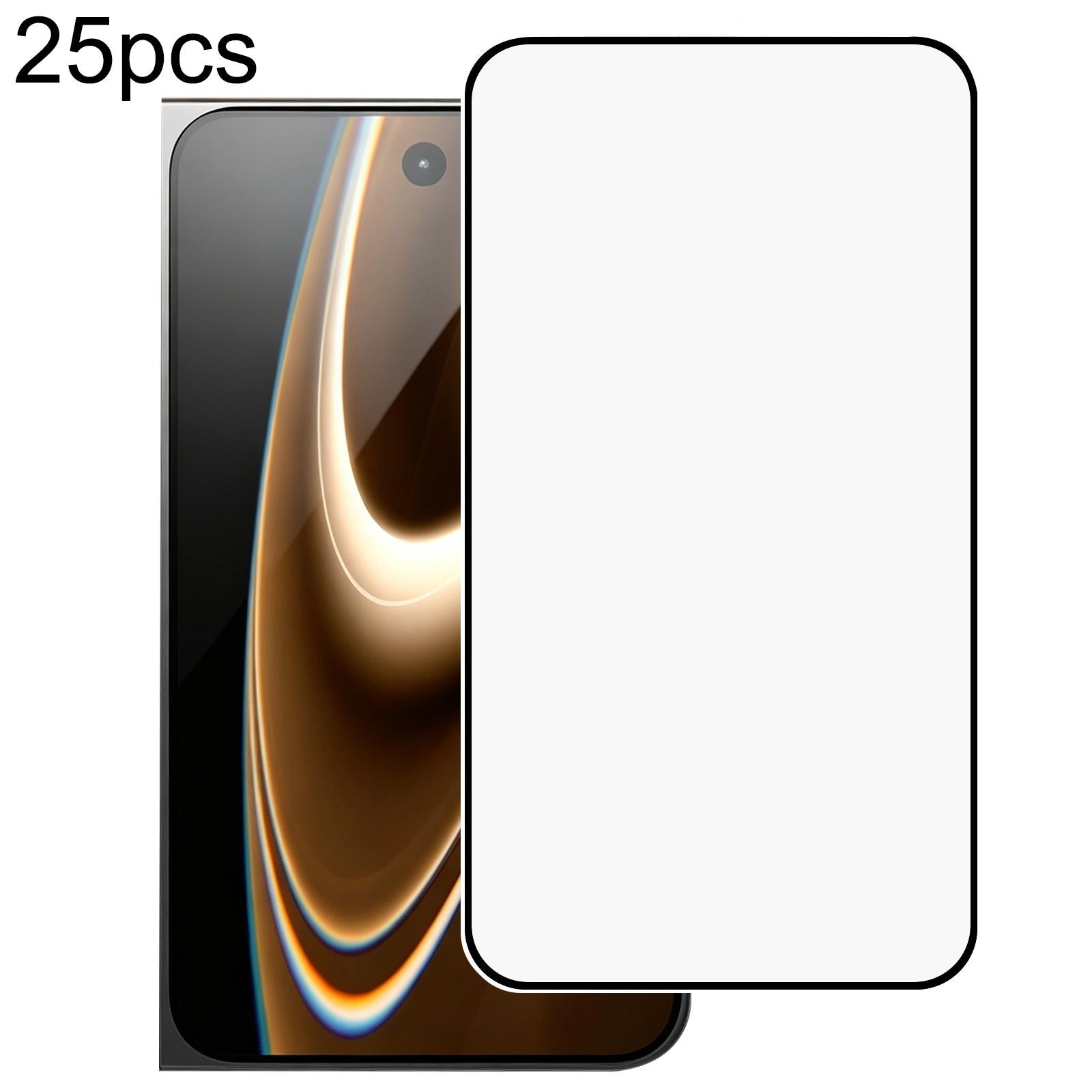 Compatible with iPhone Duo Outer Screen 25pcs High Aluminum 380 Glue Silk Screen Printed Tempered Glass Film