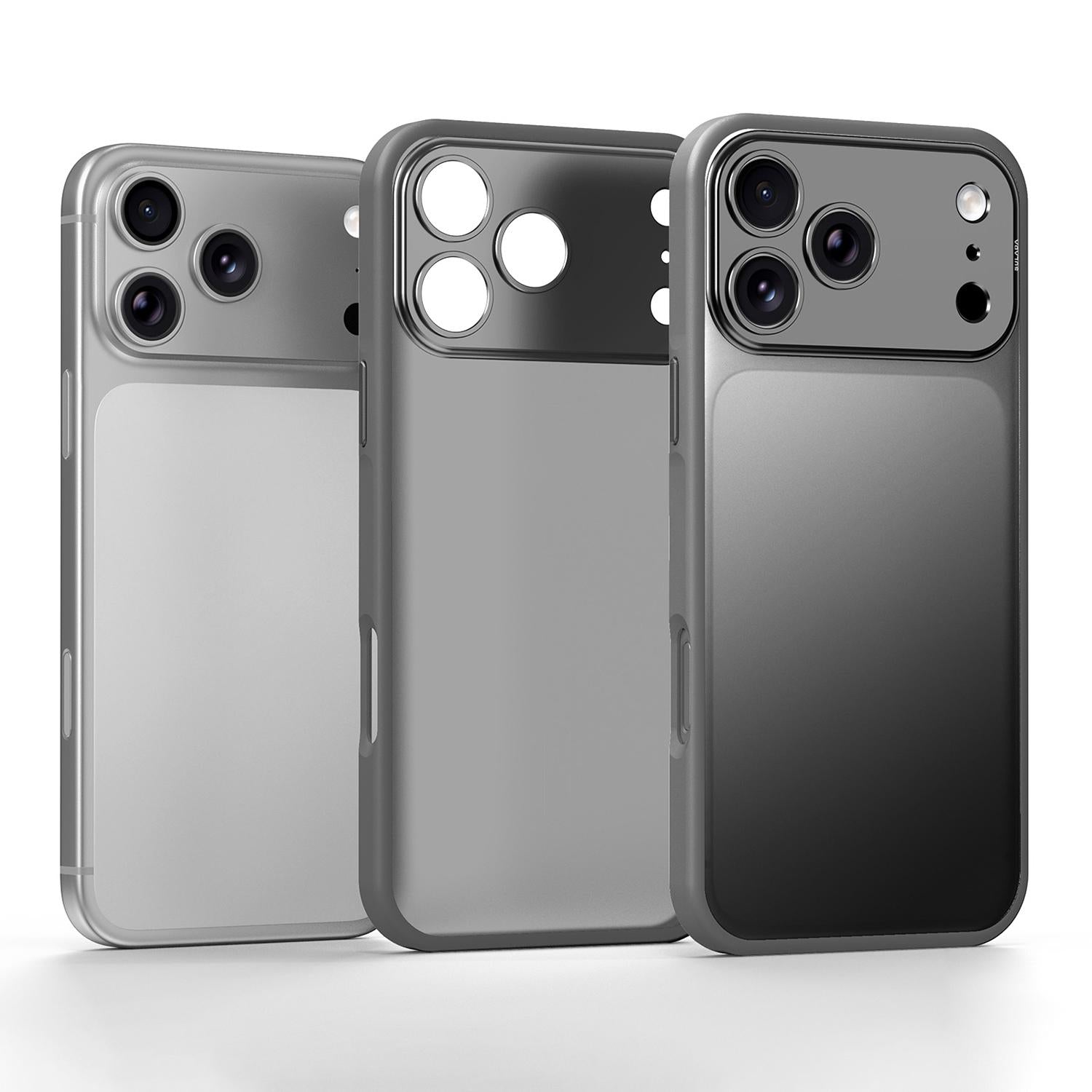 Compatible with iPhone 18 Pro SULADA TransCompatible withms Into 17 Pro Semi-Transparent Matte Shockproof Phone Case - Gray