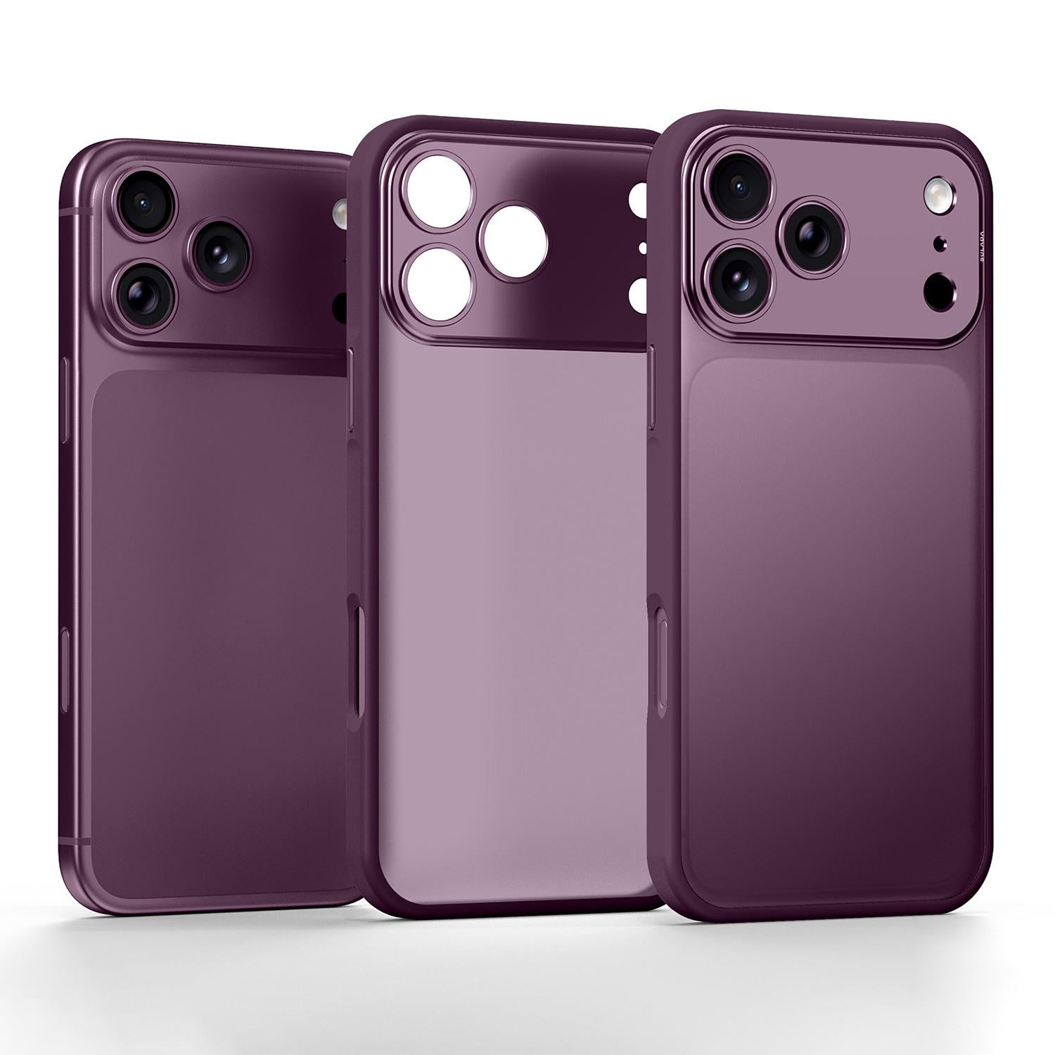 Compatible with iPhone 18 Pro SULADA TransCompatible withms Into 17 Pro Semi-Transparent Matte Shockproof Phone Case - Purple