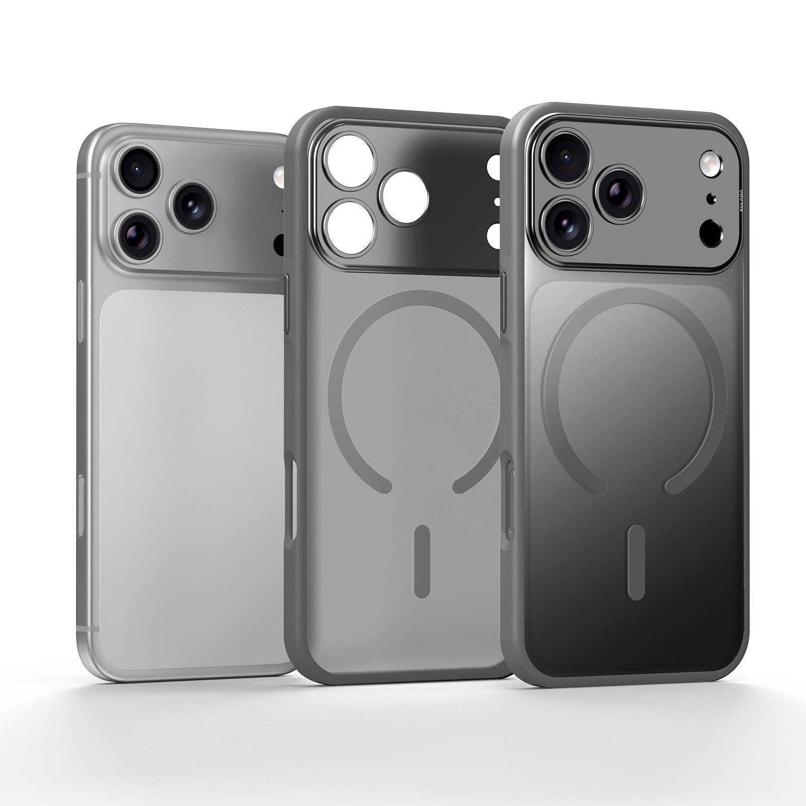 Compatible with iPhone 18 Pro SULADA TransCompatible withms Into 17 Pro Semi-Transparent Matte Magnetic Phone Case - Gray