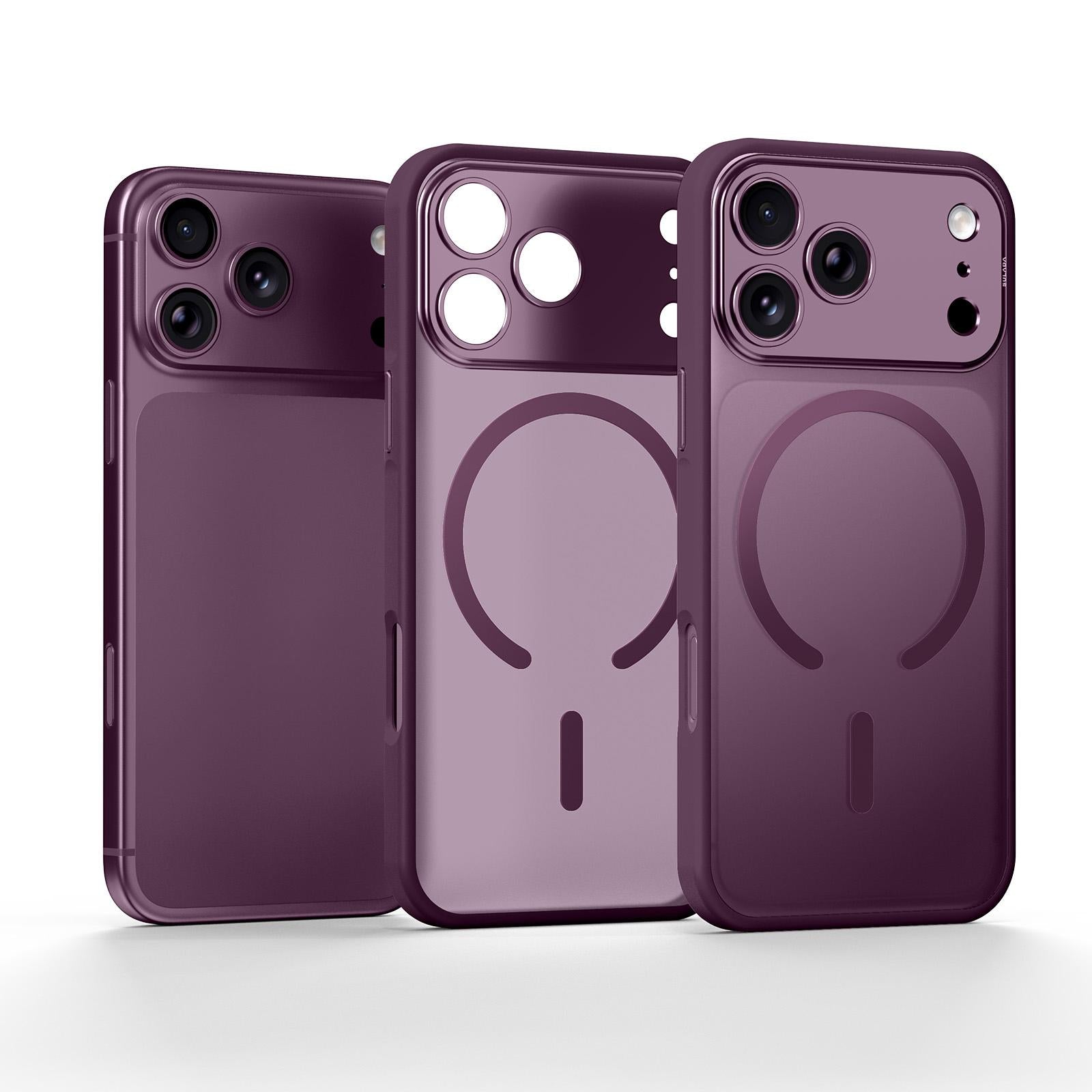 Compatible with iPhone 18 Pro SULADA TransCompatible withms Into 17 Pro Semi-Transparent Matte Magnetic Phone Case - Purple