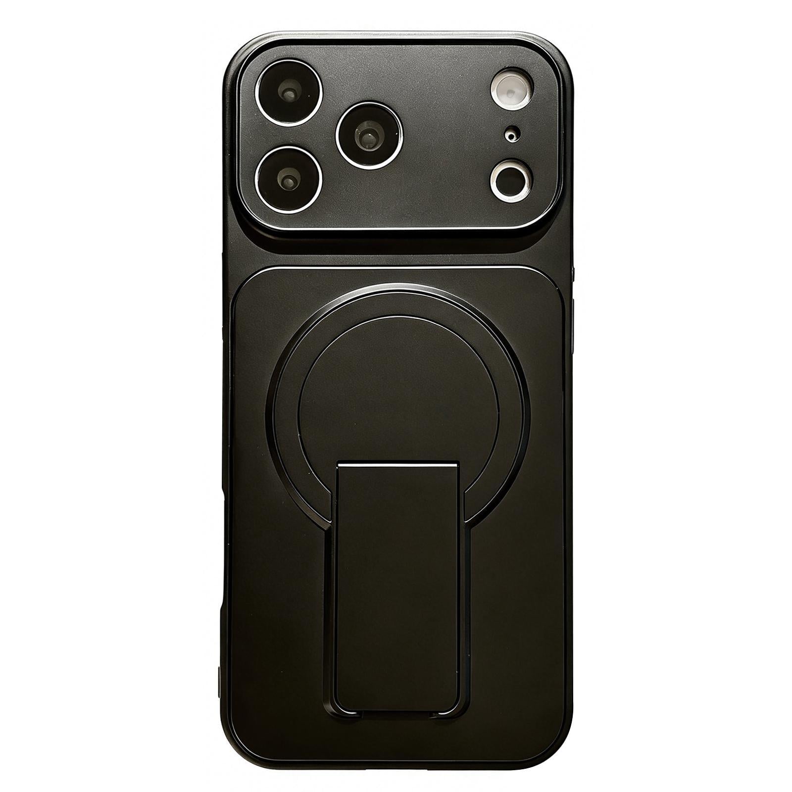 Compatible with iPhone 18 Pro Instantly TransCompatible withms Into 17 Pro Invisible Holder Magnetic Phone Case - Black