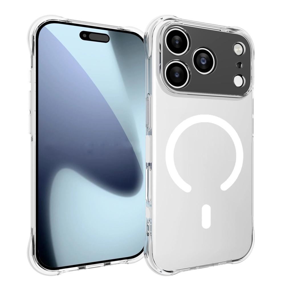 Compatible with iPhone 18 Pro Shockproof Non-slip Magnetic TPU Phone Case - Transparent