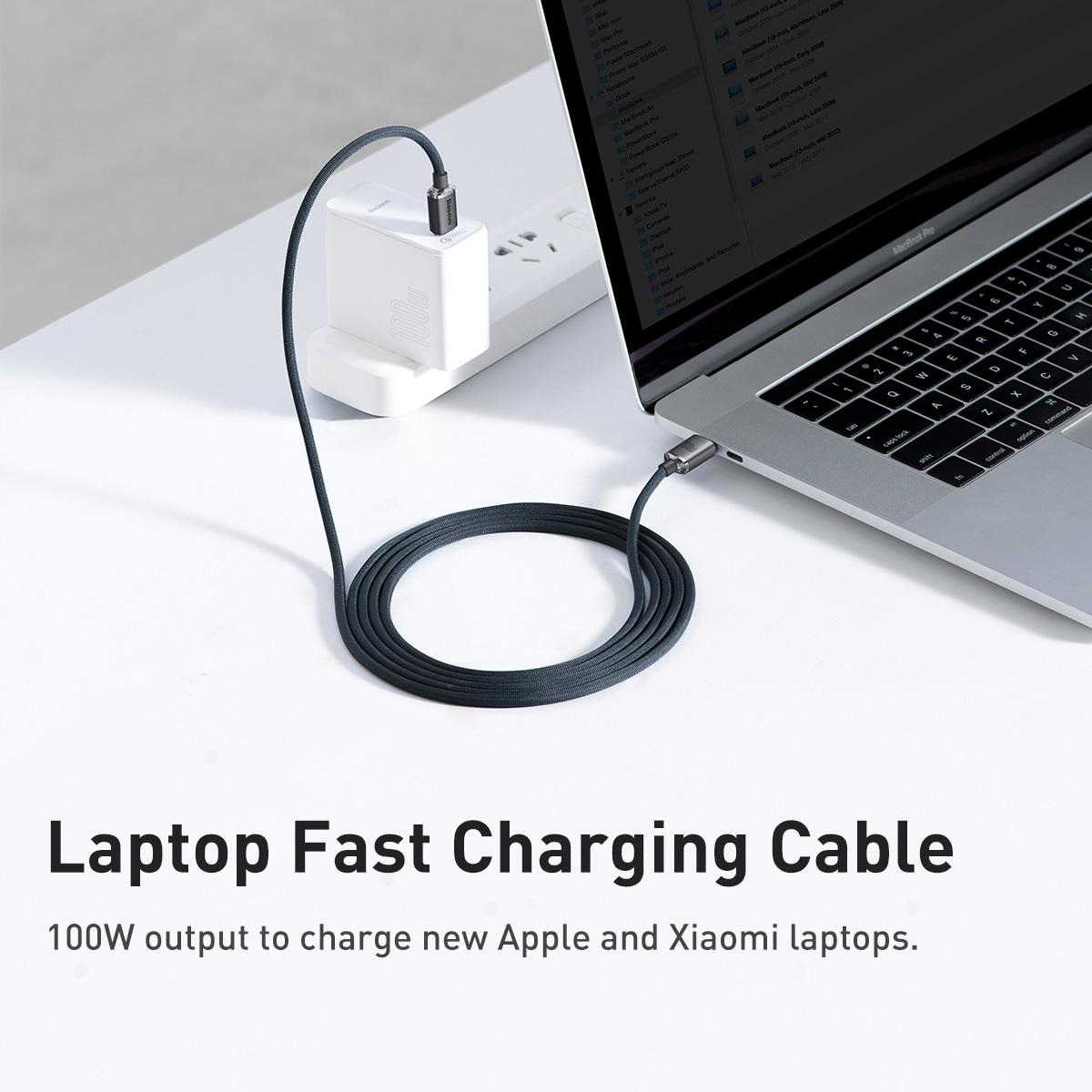 Baseus Crystal Shine Series Fast Charging Cable Type-C to Type-C 100W Cable, Length:2m(Black)