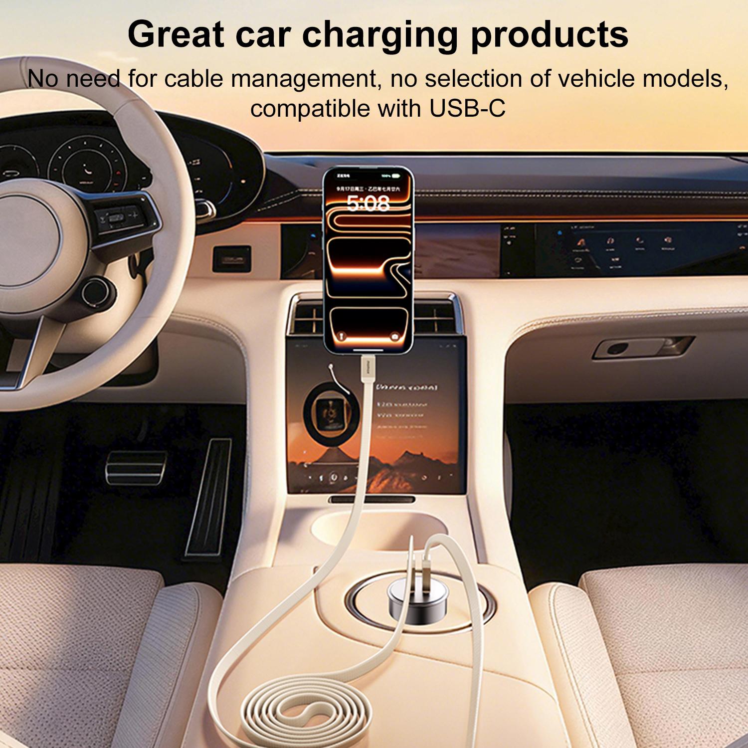 MOMAX 100W Type-C to Type-C Magnetic Retractable Fast Charging Braided Cable, Length:1m(Black)