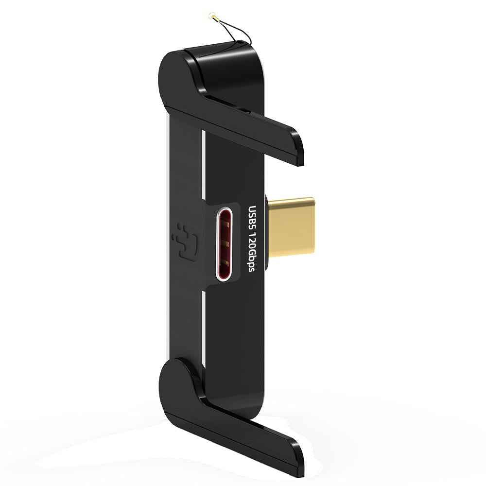 Uniqbuy For 16K 120Gbps USB5 Type-C Full Function Holder Adapter(Black)