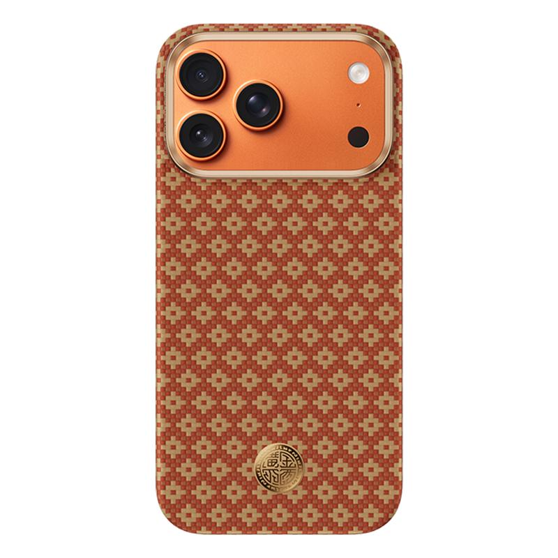 Compatible with iPhone 18 Pro & 17 Pro Benks Color Shield C1 Classic Kevlar Magnetic Phone Case - Orange