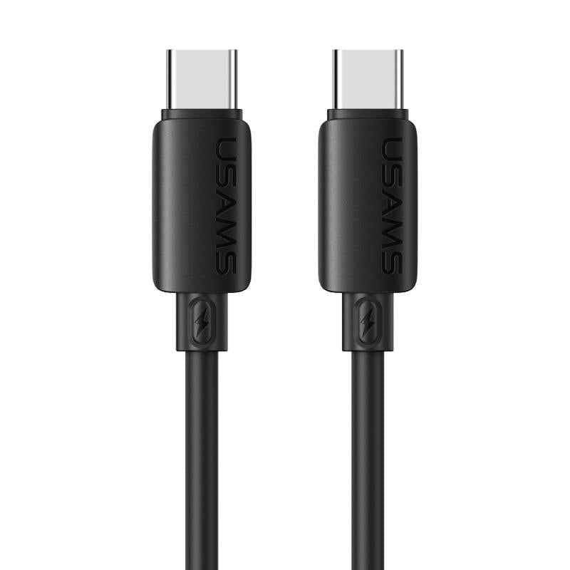 Uniqbuy For USAMS SJ787 U98 60W Type-C to Type-C Silicone Fast Charging Data Cable, Length: 1m(Black)