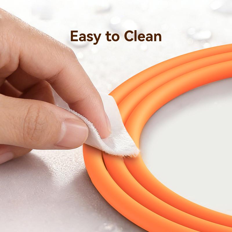 USAMS SJ787 U98 60W Type-C to Type-C Silicone Fast Charging Data Cable, Length: 1m(Black)