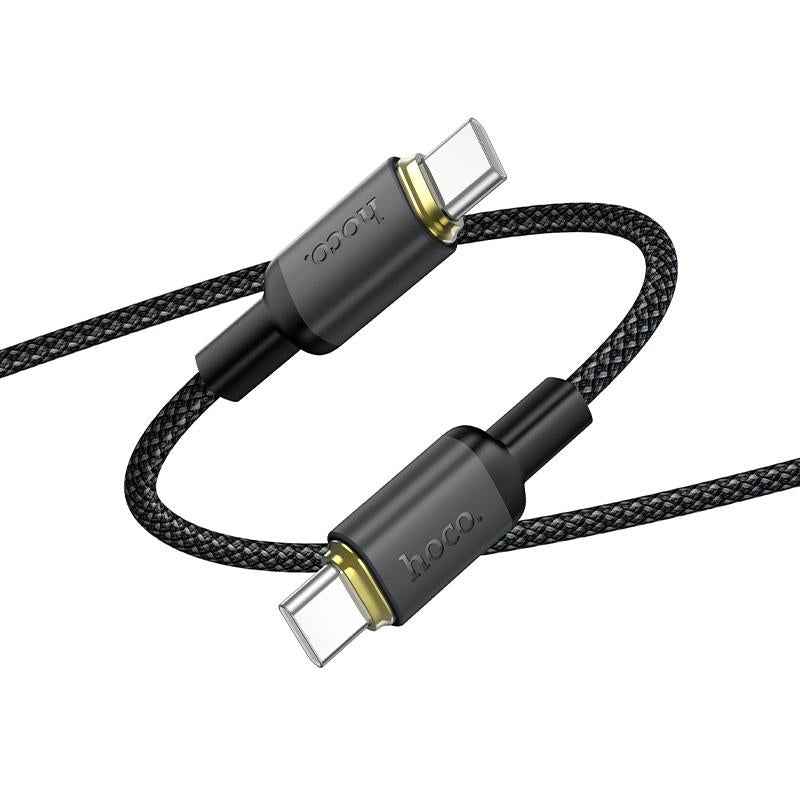 Uniqbuy For hoco X128 Type-C to Type-C Benefit 60W Charging Data Cable, Length:1m(Black)
