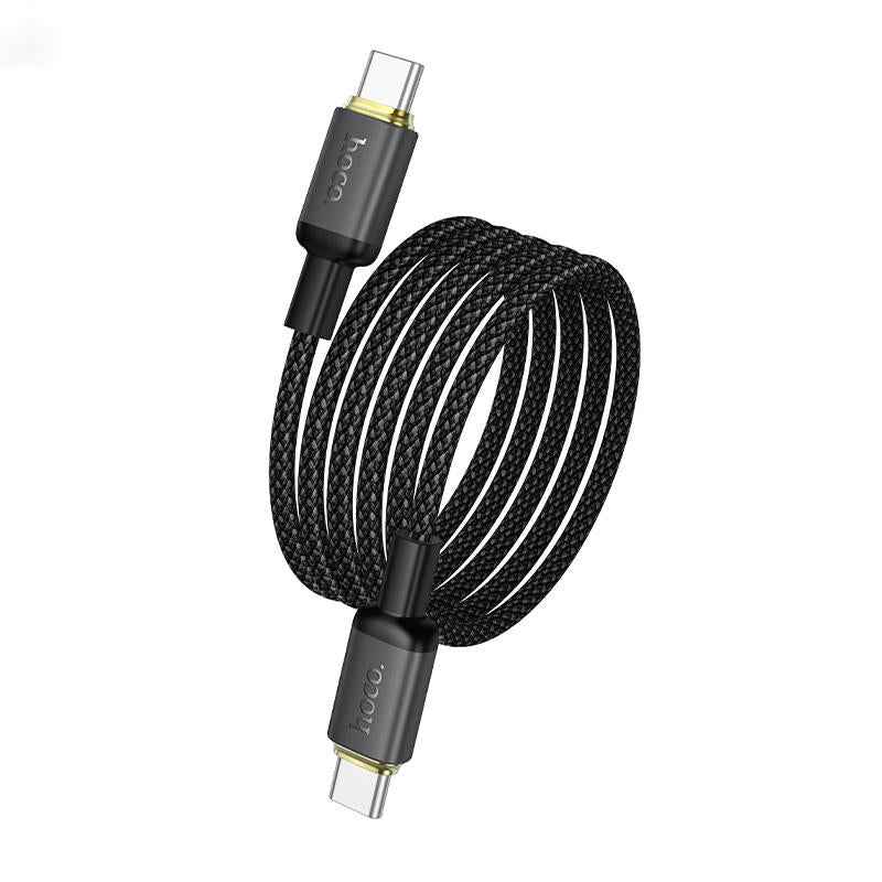 Uniqbuy For hoco X128 Type-C to Type-C Benefit 60W Charging Data Cable, Length:1m(Black)