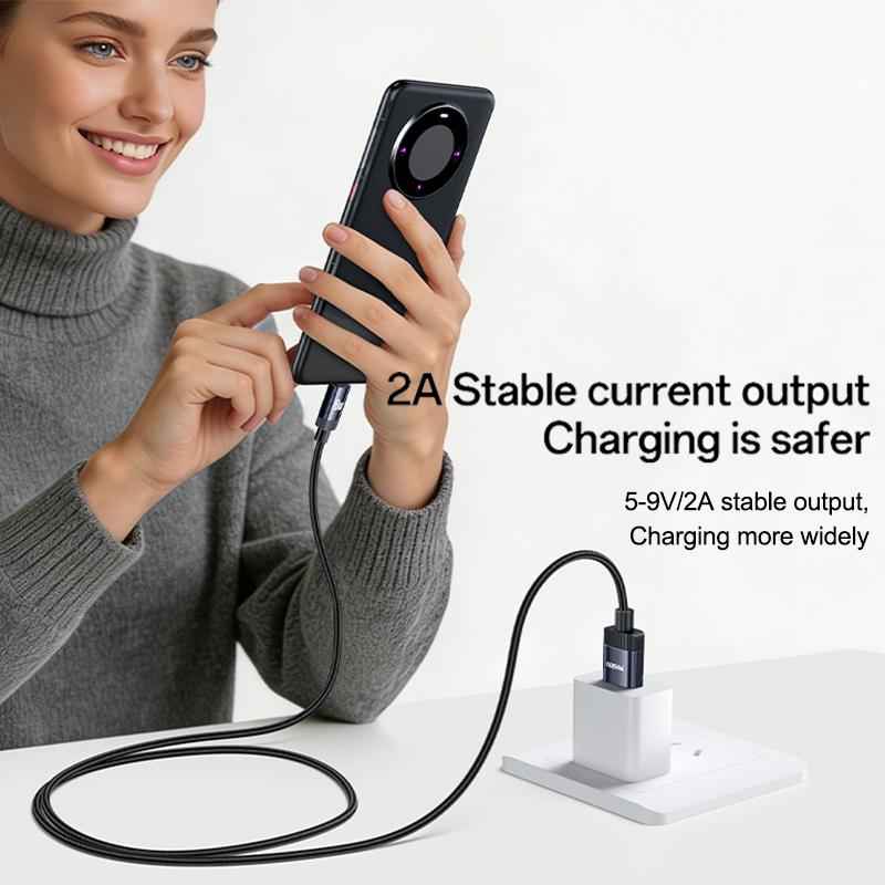 Uniqbuy For Yesido CA204M 18W USB to Micro USB Braided Data Cable, Length:1m(Gun Grey)