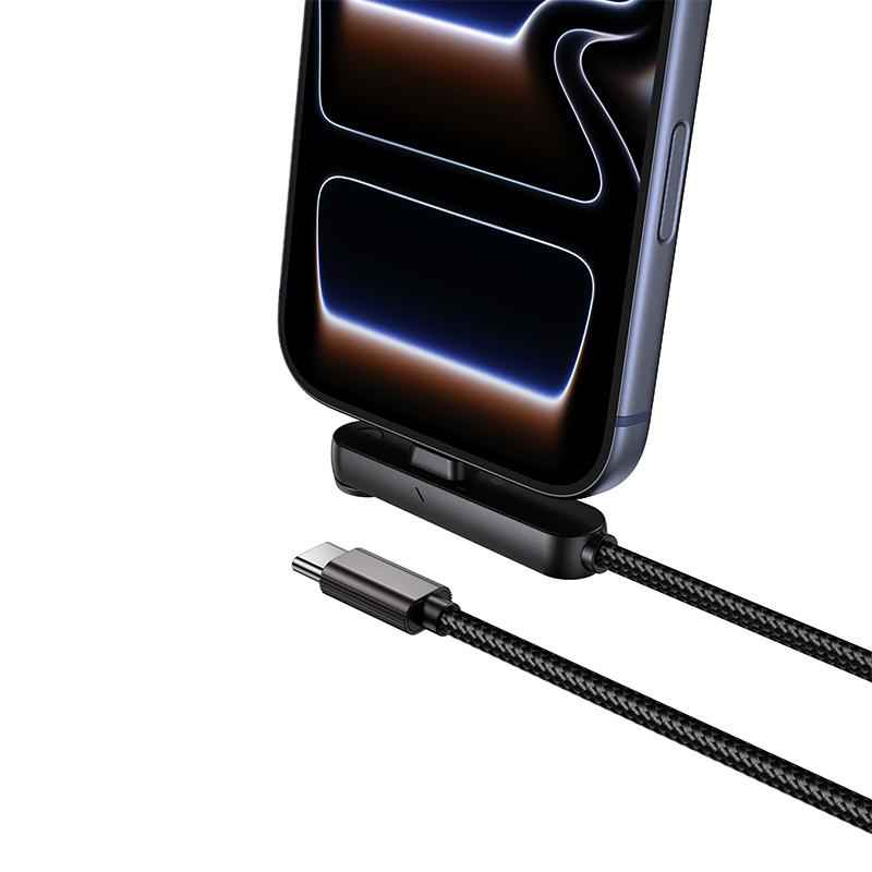 Uniqbuy For Borofone BX125 Type-C to Type-C Phone Holder 60W Elbow Fast Charging Data Cable, Length: 1m(Black)