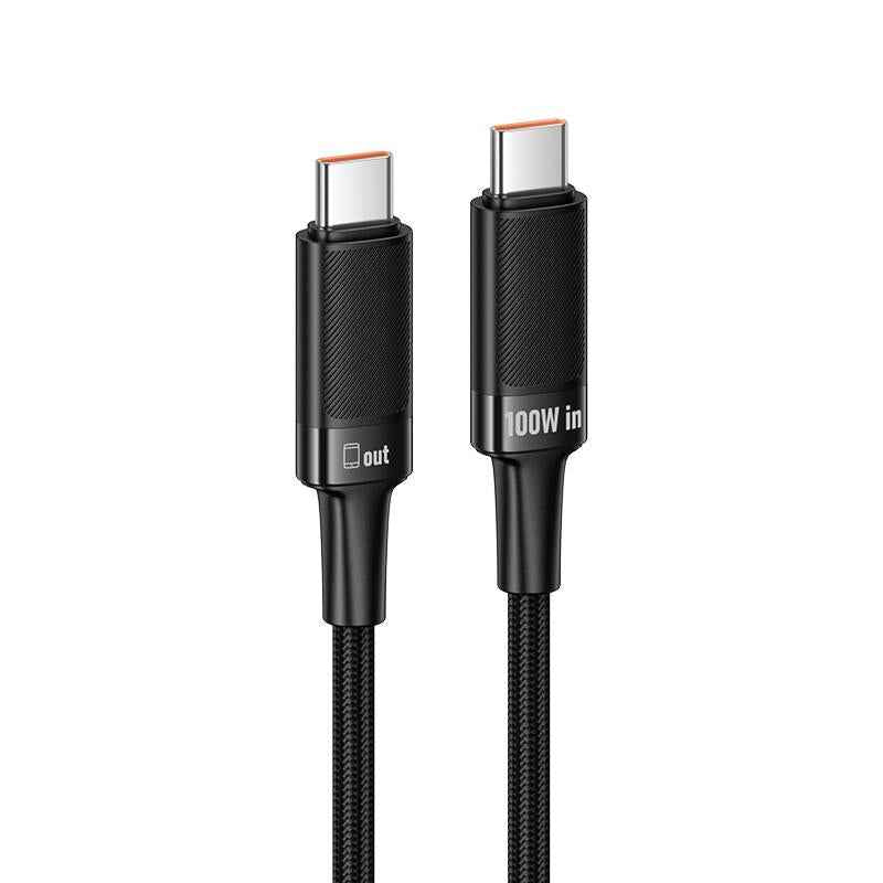 Uniqbuy For hoco U153 1.2m Extreme 100W Type-C to Type-C Multi-protocol Charging Cable(Black)