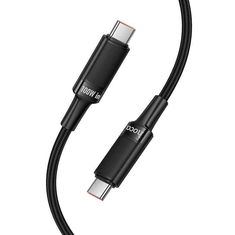 Uniqbuy For hoco U153 1.2m Extreme 100W Type-C to Type-C Multi-protocol Charging Cable(Black)