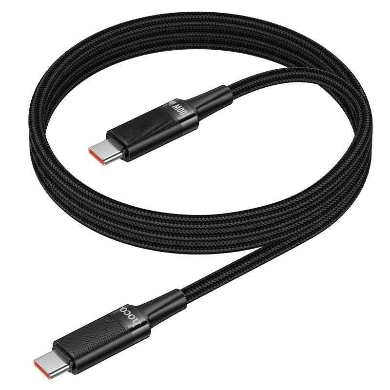Uniqbuy For hoco U153 1.2m Extreme 100W Type-C to Type-C Multi-protocol Charging Cable(Black)