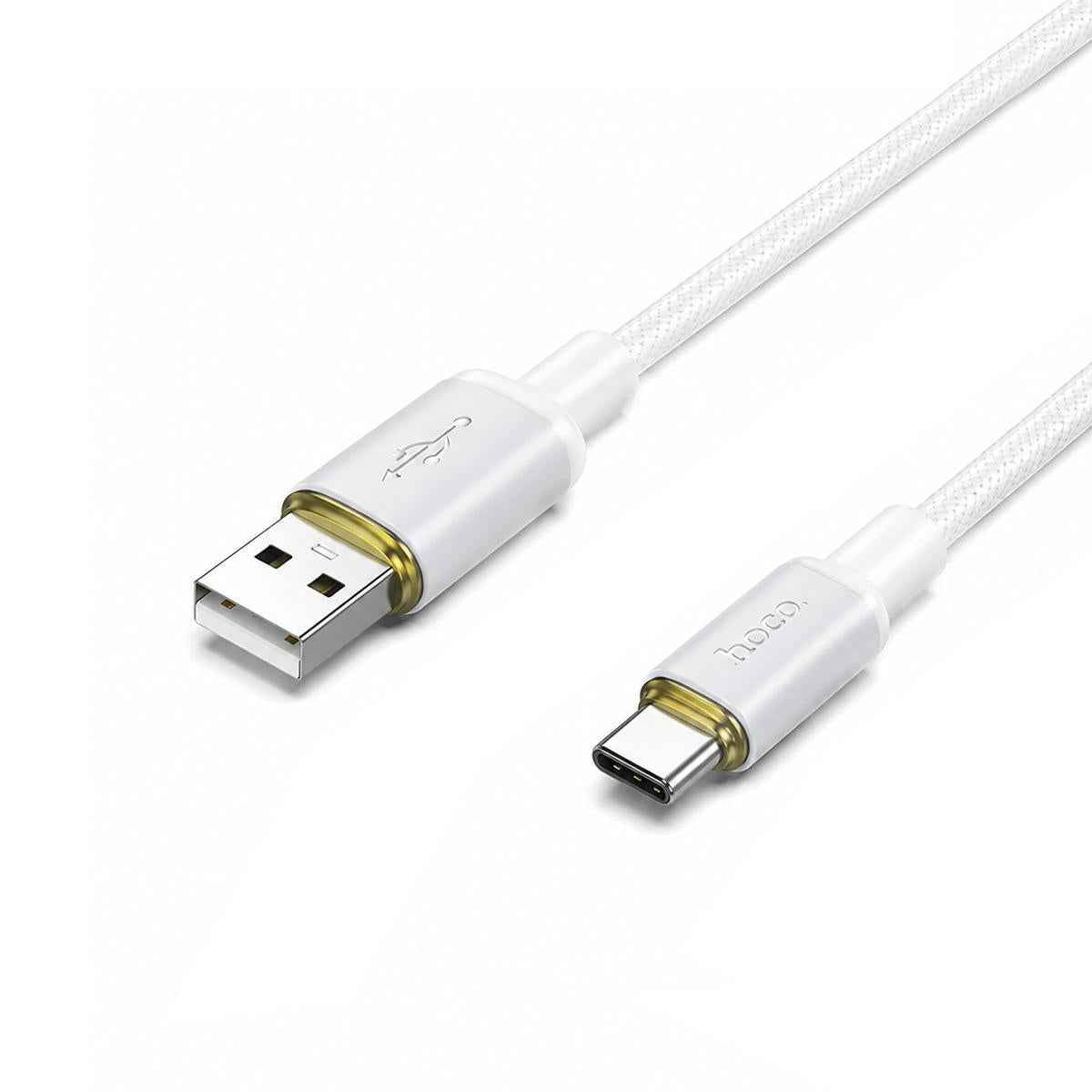 Uniqbuy For hoco X128 USB-A to Type-C Benefit Charging Data Cable, Length:1m(White)