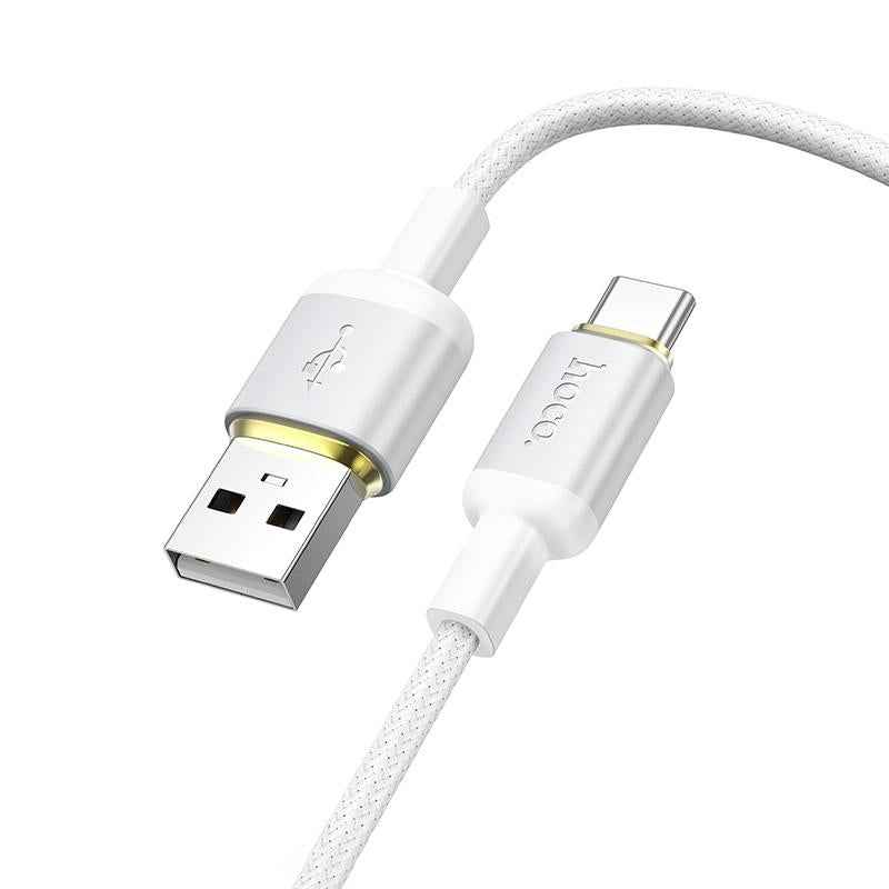 Uniqbuy For hoco X128 USB-A to Type-C Benefit Charging Data Cable, Length:1m(White)
