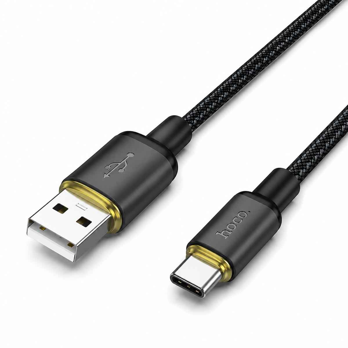 Uniqbuy For hoco X128 USB-A to Type-C Benefit Charging Data Cable, Length:1m(Black)