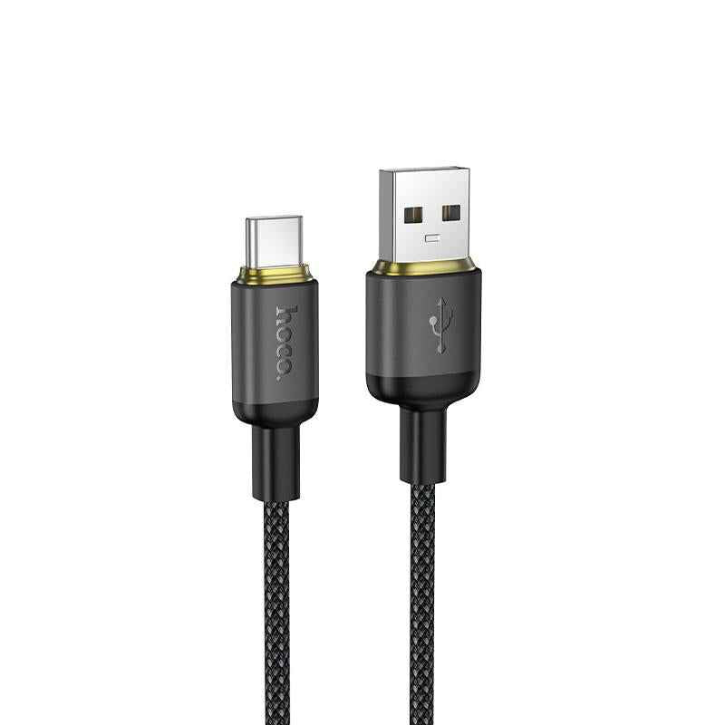 Uniqbuy For hoco X128 USB-A to Type-C Benefit Charging Data Cable, Length:1m(Black)