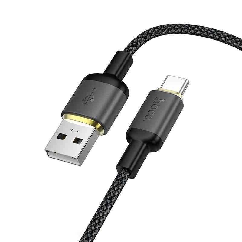 Uniqbuy For hoco X128 USB-A to Type-C Benefit Charging Data Cable, Length:1m(Black)