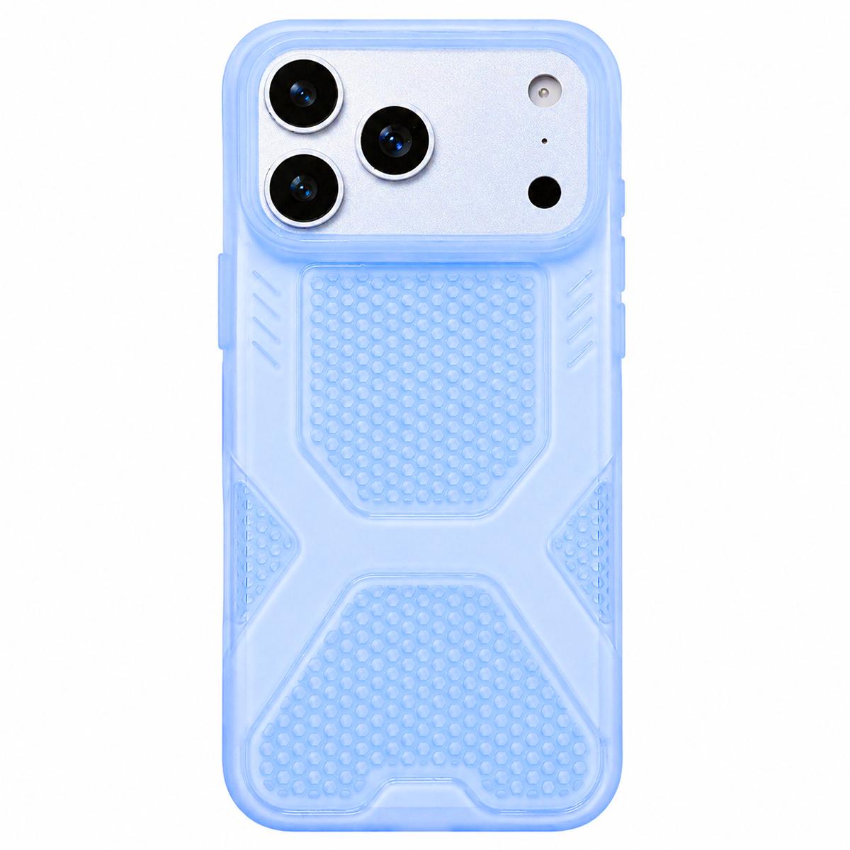 Compatible with iPhone 18 Pro & 17 Pro Cool Jelly Heat Dissipation TPU Phone Case - Glacier Blue