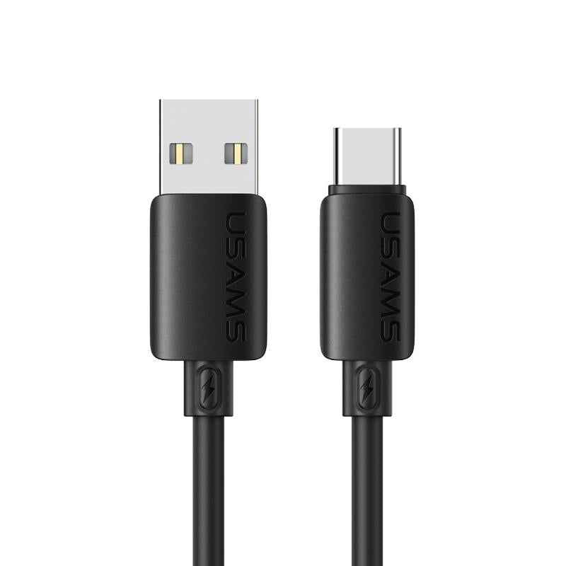 Uniqbuy For USAMS SJ786 U98 3A USB to Type-C Silicone Fast Charging Data Cable, Length: 1m(Black)