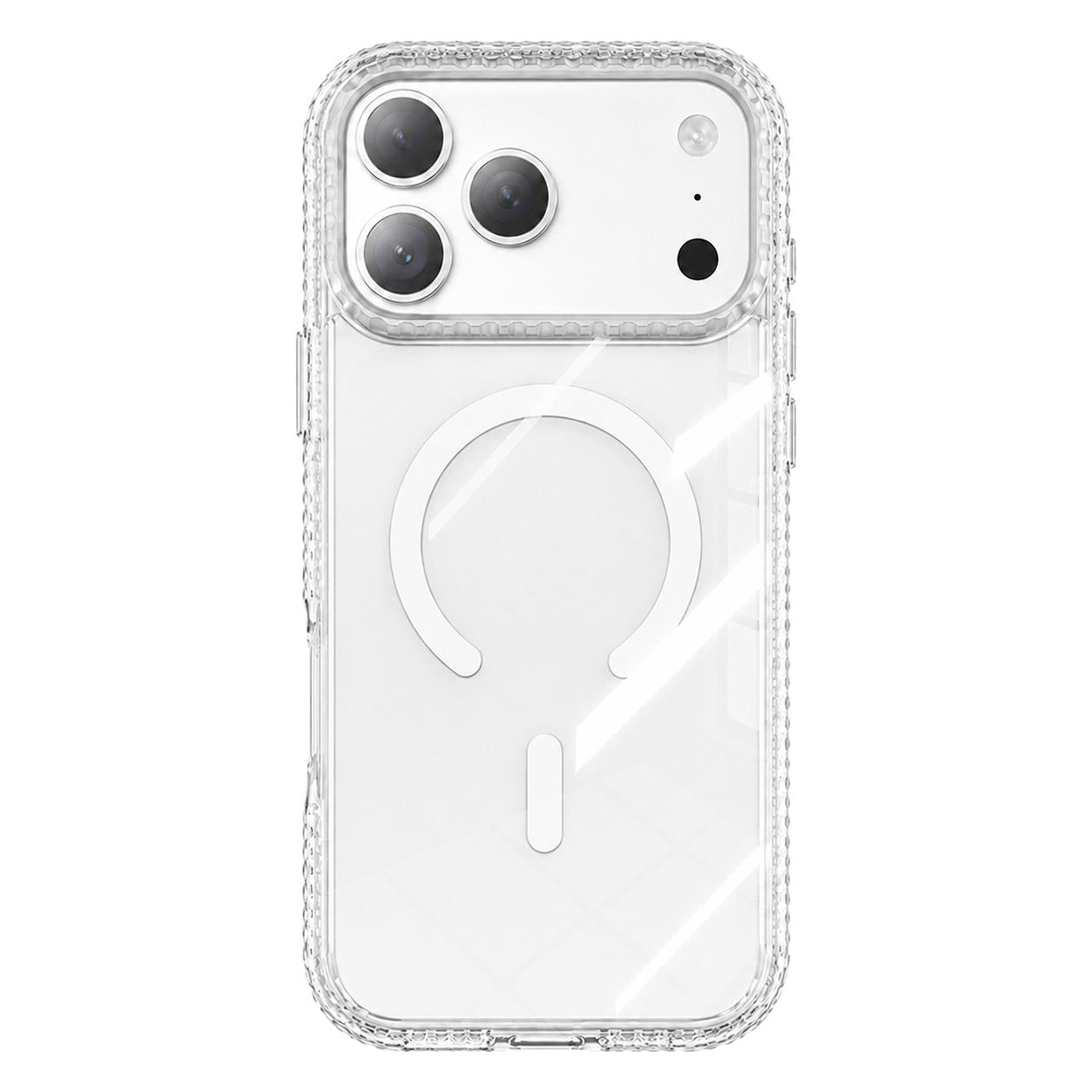 Compatible with iPhone 18 Pro & 17 Pro Kylin Pattern Transparent Magnetic Phone Case - Transparent