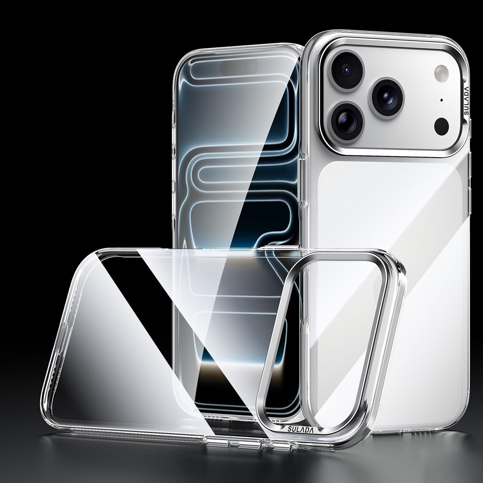 Compatible with iPhone 18 Pro SULADA Crystal Series Clear PC Phone Case - Transparent