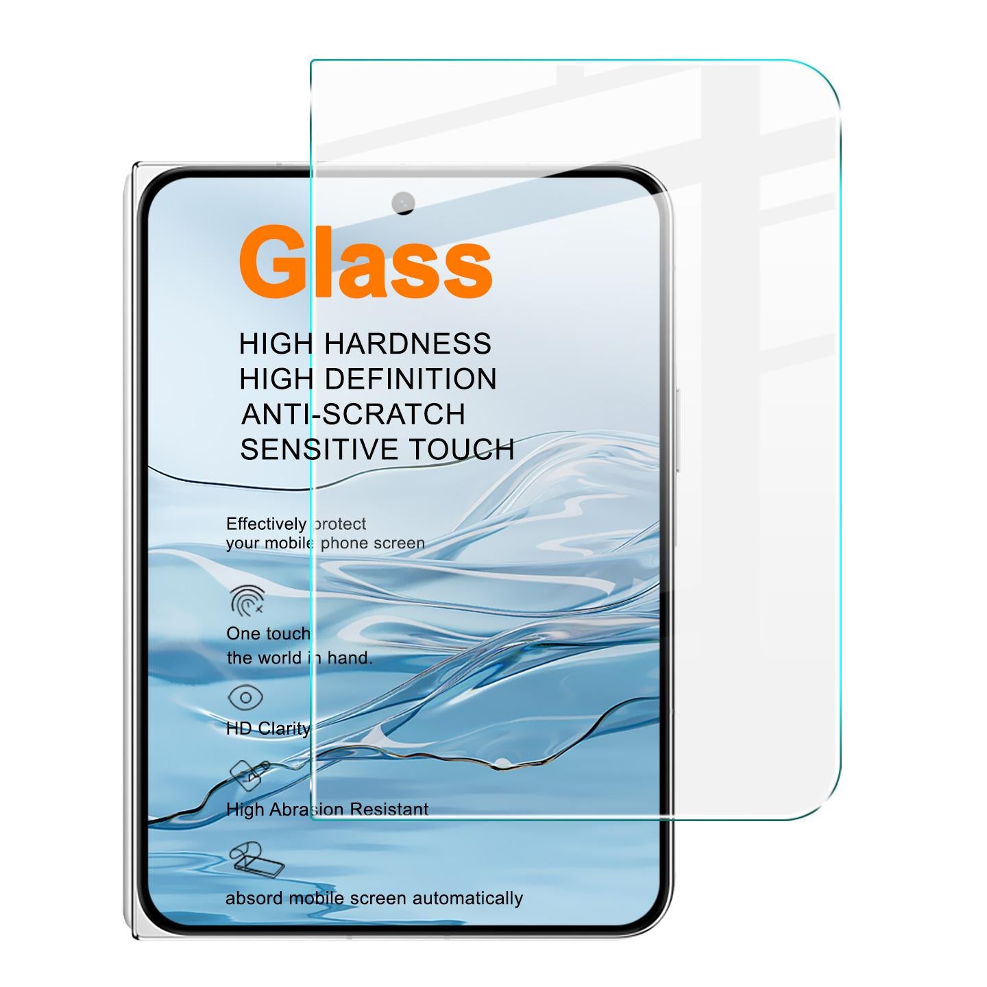 Compatible with iPhone Duo Outer Screen imak H Series Tempered Glass Film