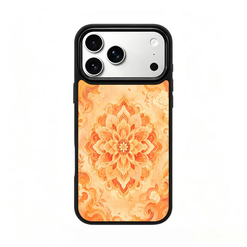 Compatible with iPhone 18 Pro & 17 Pro Fire Series PC Silicone Magnetic Phone Case - Fire Lotus