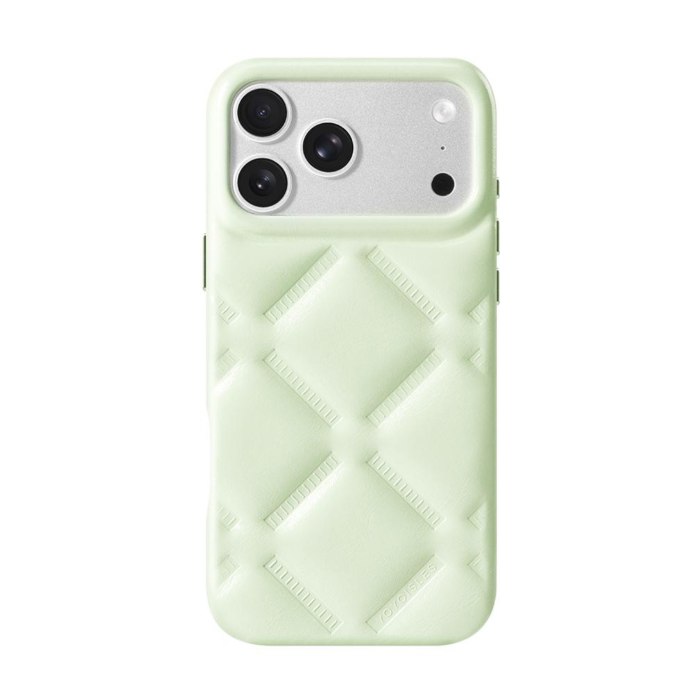 Compatible with iPhone 18 Pro & 17 Pro YOYOISLES Cloud Series Vegan Leather Phone Case - Green