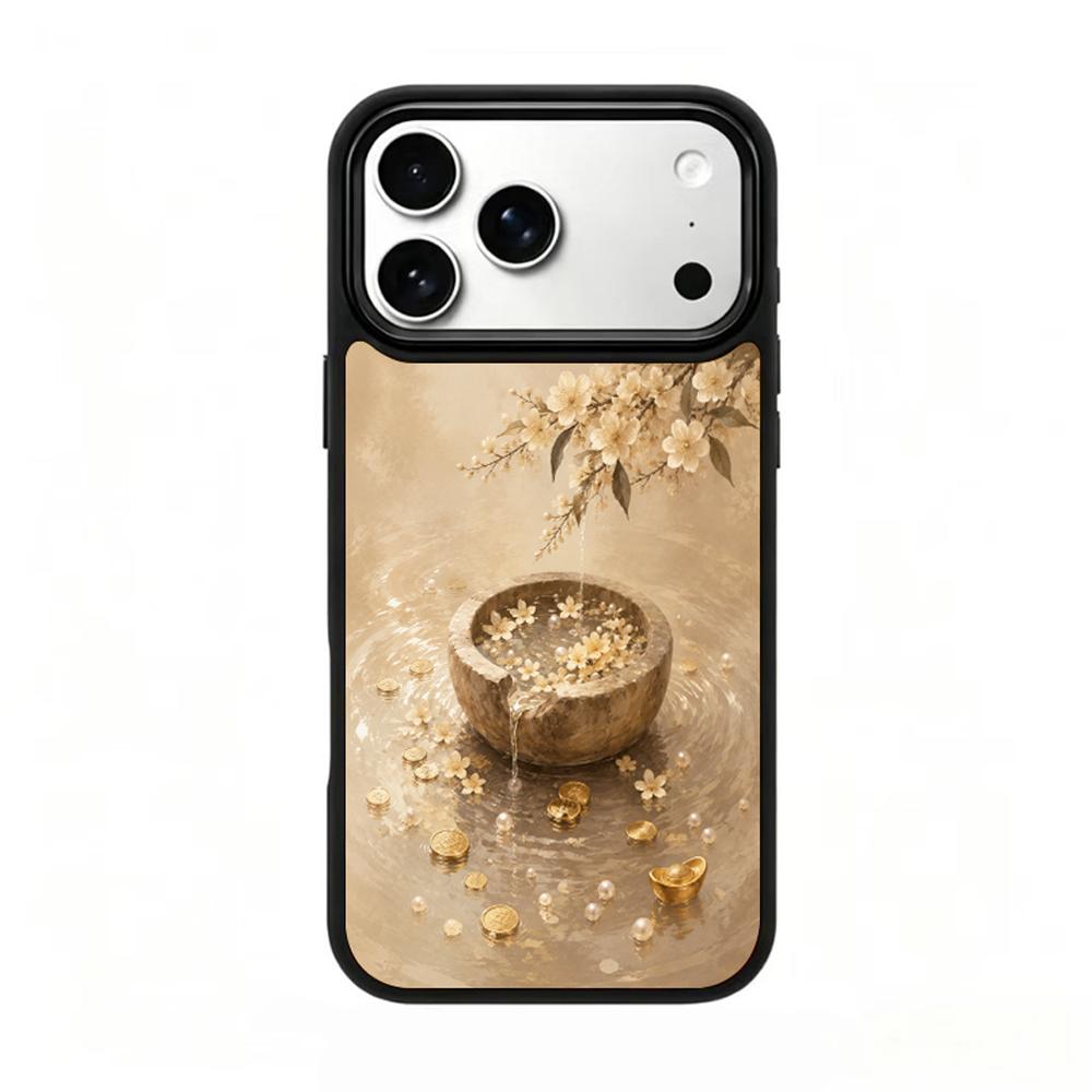 Compatible with iPhone 18 Pro & 17 Pro Earth Series PC Silicone Magnetic Phone Case - Earthy Treasure Hoard