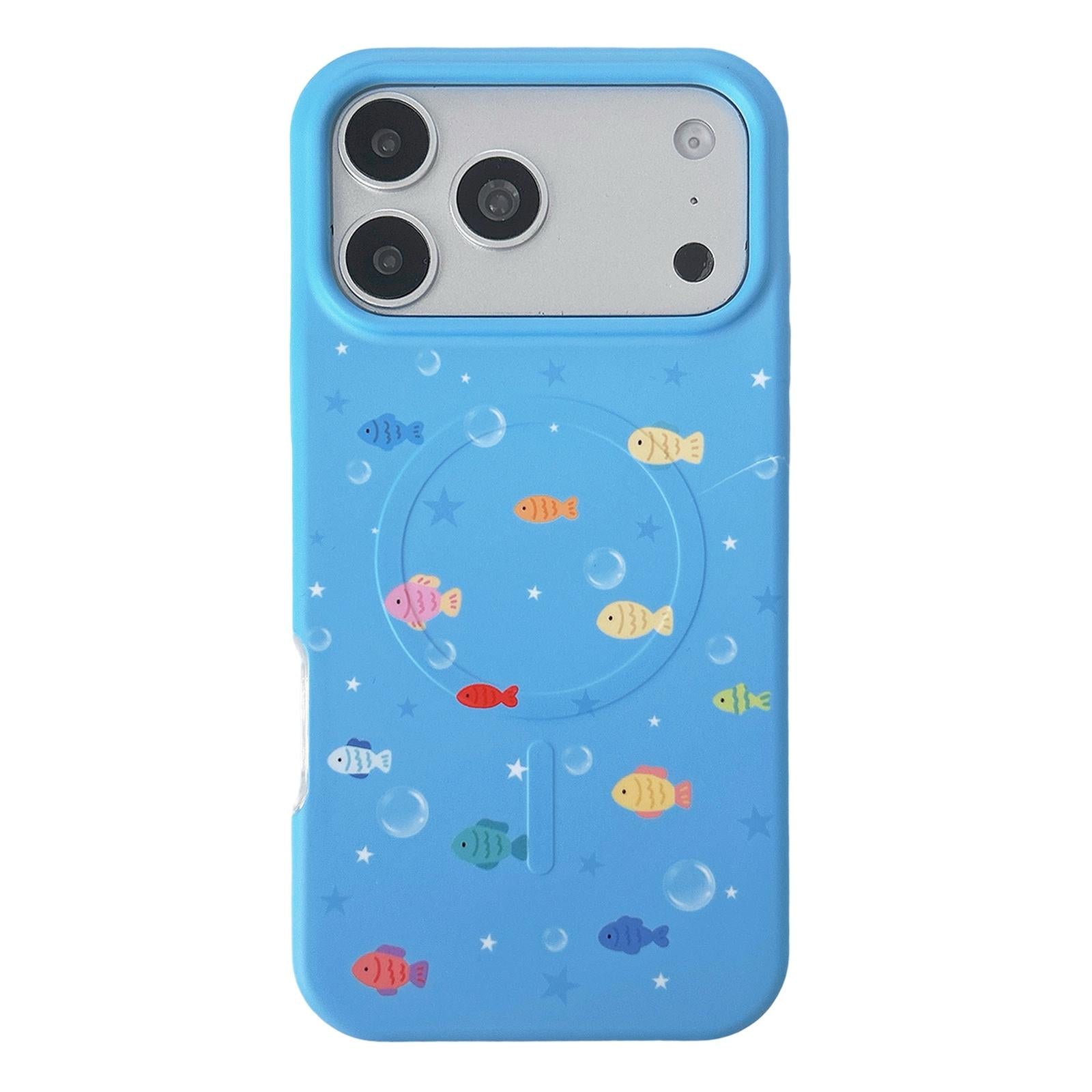 Compatible with iPhone 18 Pro & 17 Pro Graffiti Pattern 2 in 1 PC Dual-Layer TPU Phone Case - Colorful Little Fish