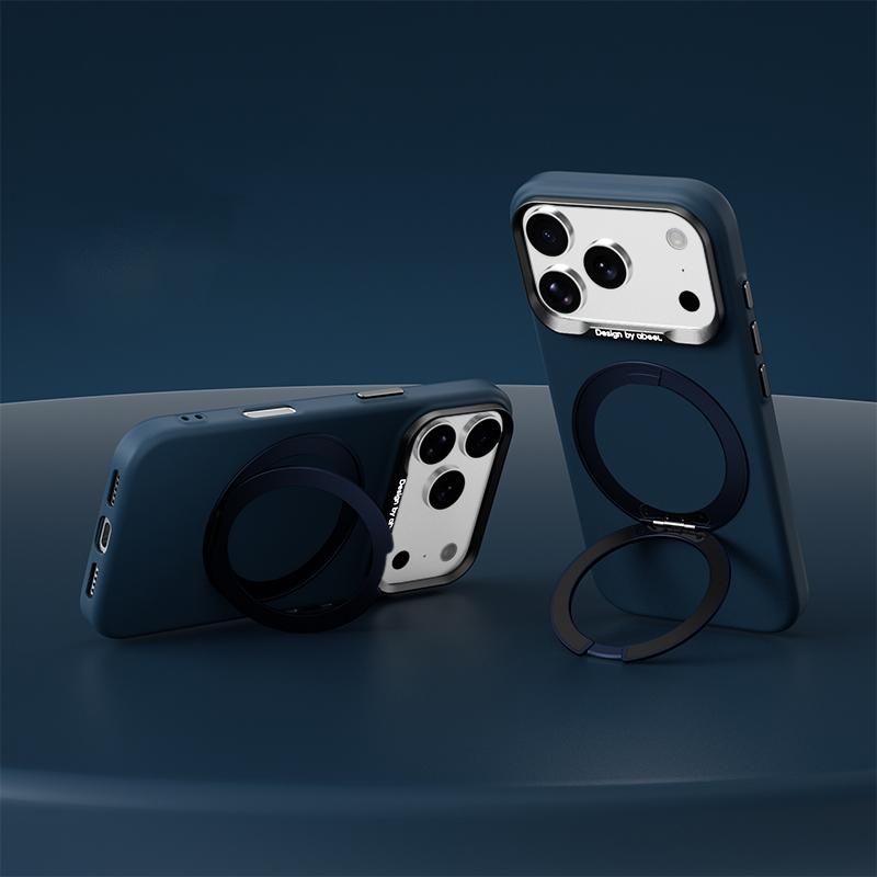 Compatible with iPhone 18 Pro ABEEL Lightweight Zero Skin Feel Magnetic PC Phone Case with Holder - Blue