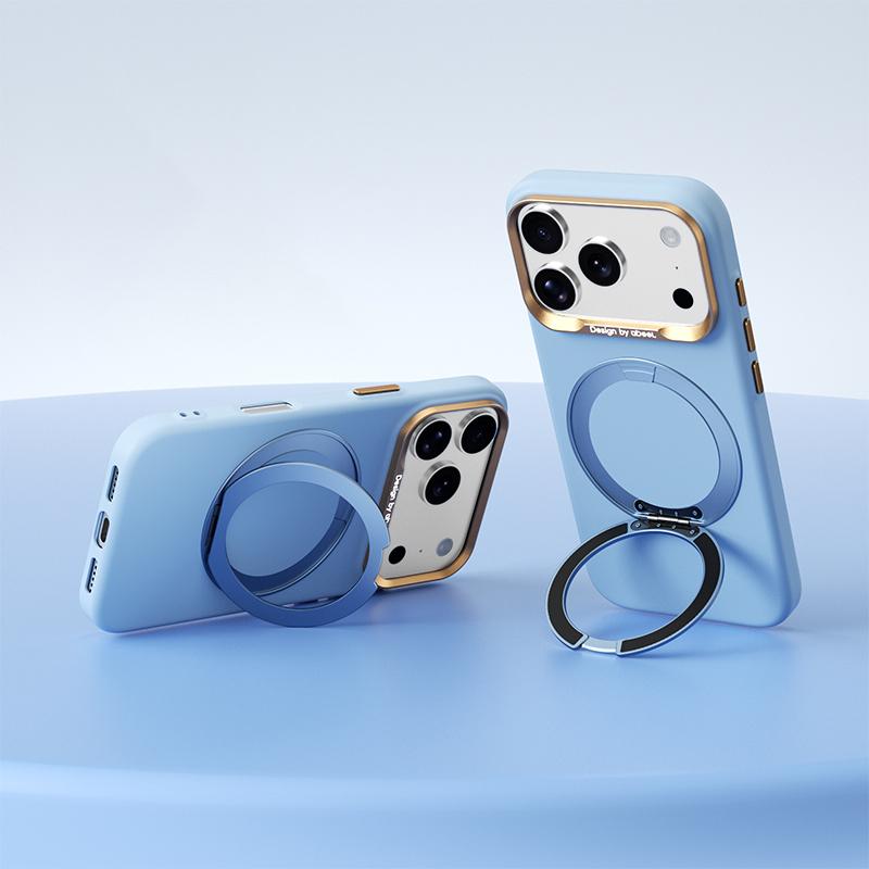Compatible with iPhone 18 Pro ABEEL Lightweight Zero Skin Feel Magnetic PC Phone Case with Holder - Sky Blue