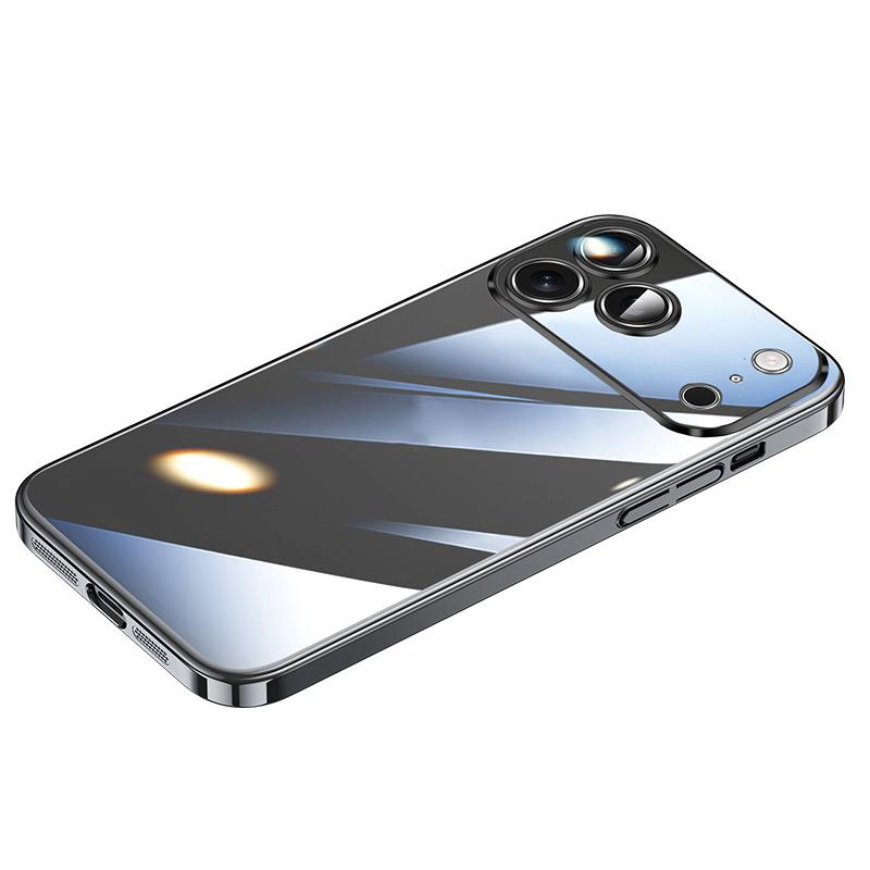 Compatible with iPhone 18 Pro SULADA JINGJIA Series Lens Protector Hard PC Phone Case - Black