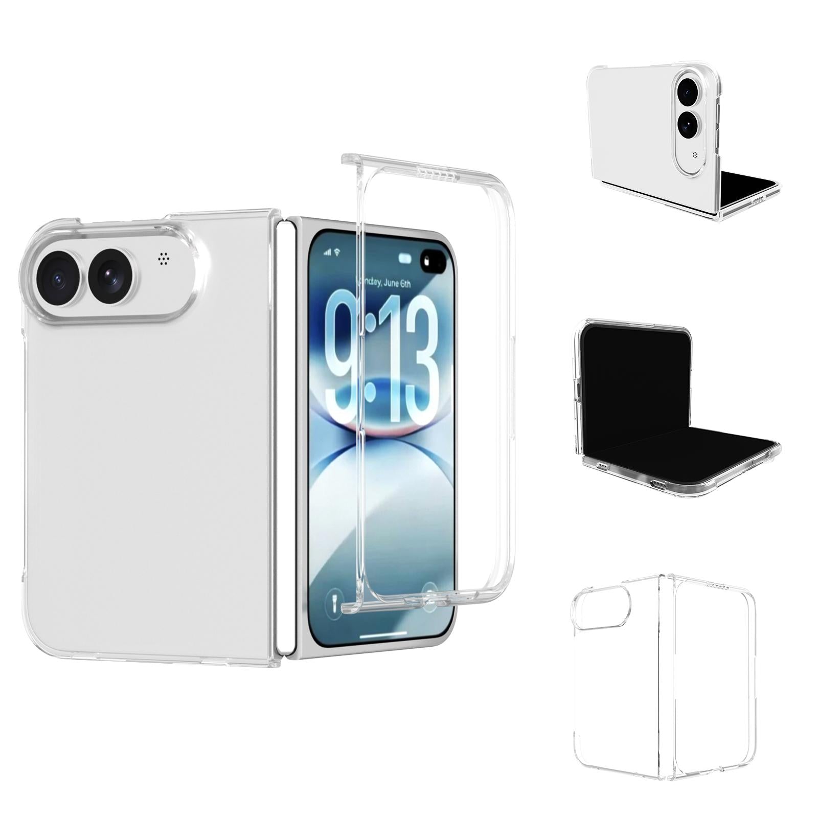 Compatible with iPhone Duo ABEEL Clear PC Phone Case - Transparent