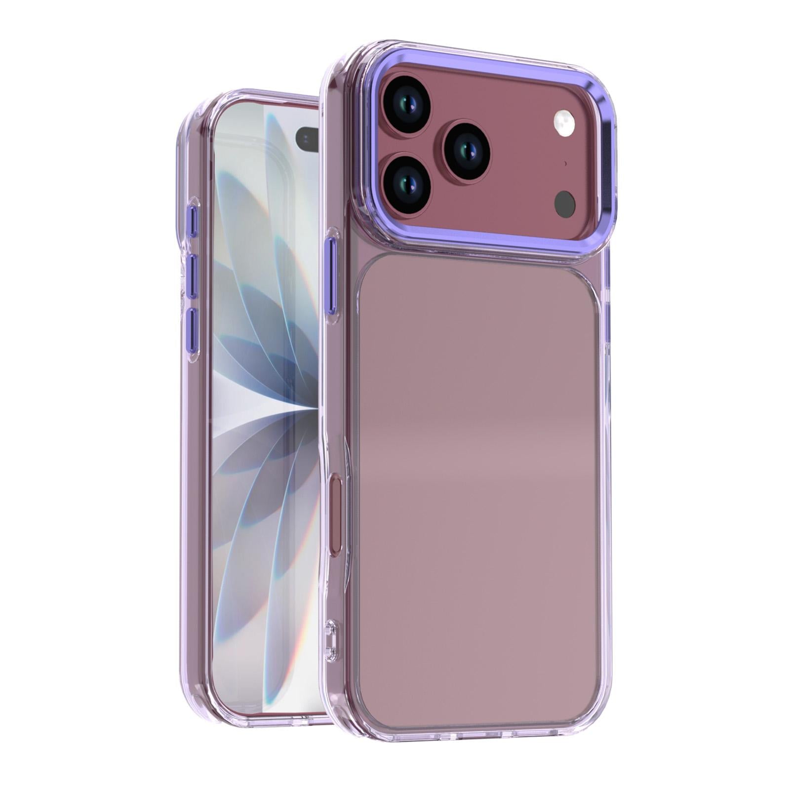 Compatible with iPhone 18 Pro Shine High Transparency Acrylic Phone Case - Purple
