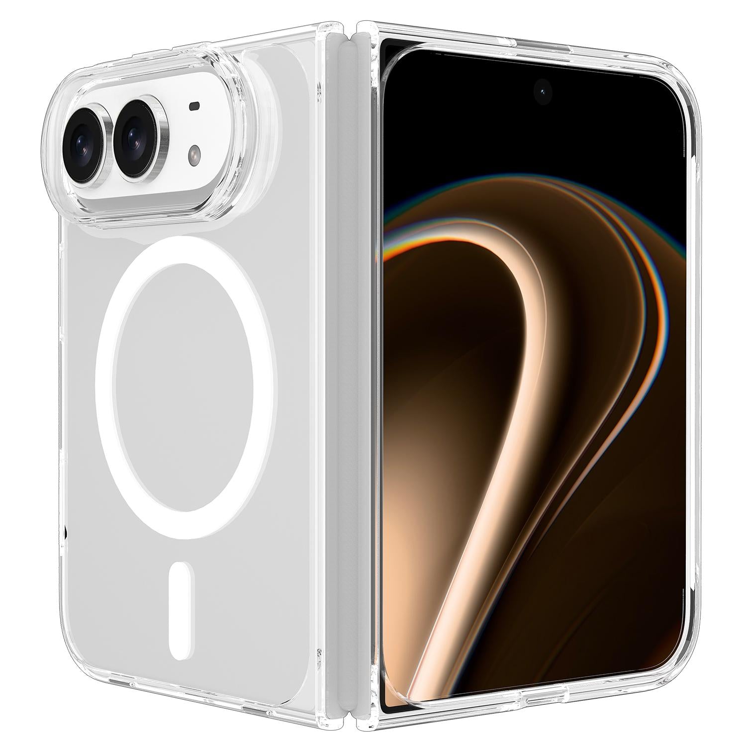 Compatible with iPhone Duo Scratchproof PC Transparent MagSafe Phone Case