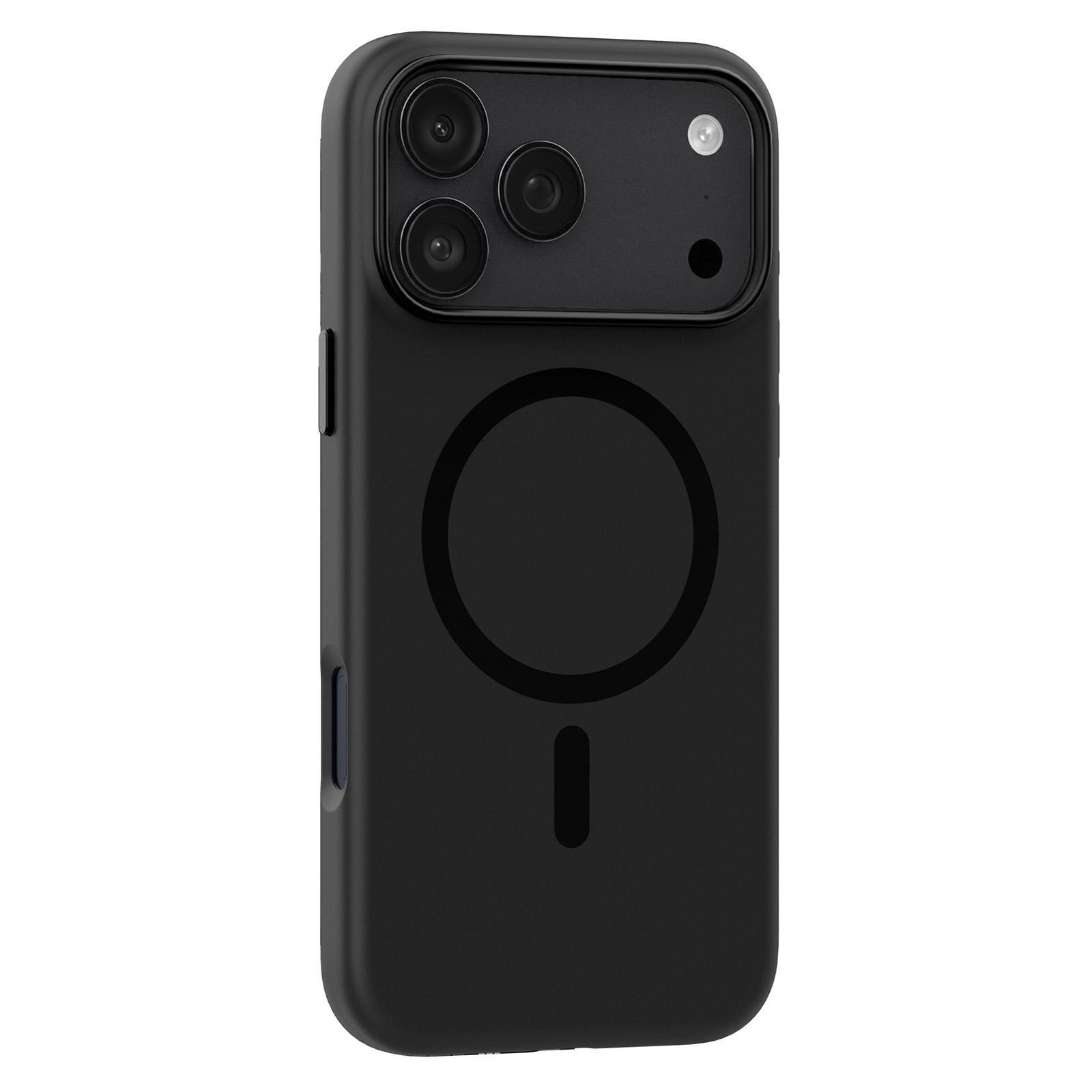 Compatible with iPhone 18 Pro Mutural Karen Series Liquid Silicone MagSafe Phone Case - Black