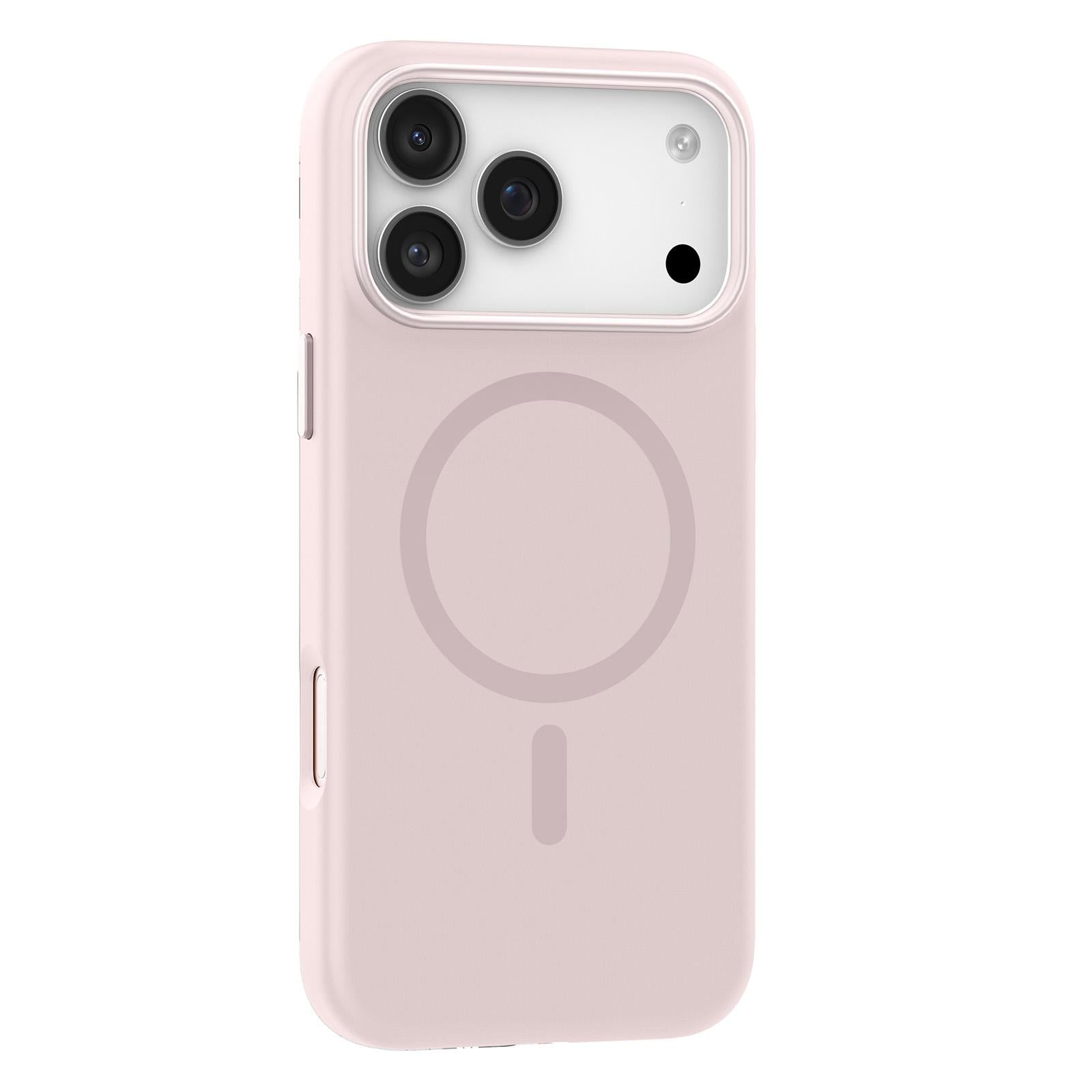 Compatible with iPhone 18 Pro Mutural Karen Series Liquid Silicone MagSafe Phone Case - Pink