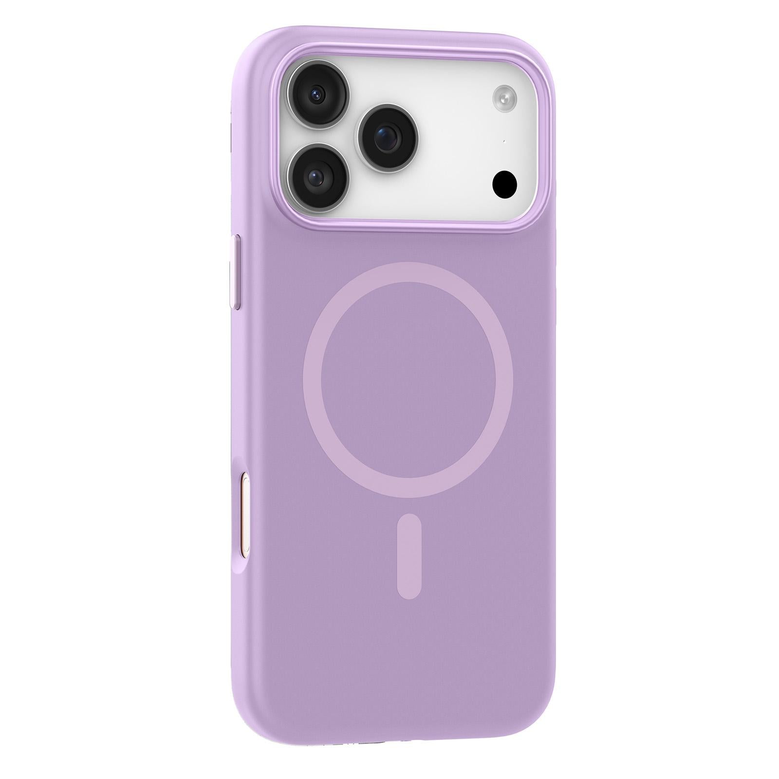 Compatible with iPhone 18 Pro Mutural Karen Series Liquid Silicone MagSafe Phone Case - Purple